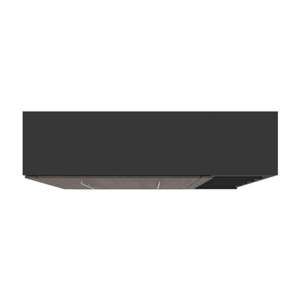 Bestar - Orion Full Murphy Bed with Narrow Shelving Unit (79W) in Bark Gray & Graphite - 116890-000047 veiw 5