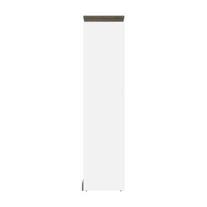 Bestar - Orion Full Murphy Bed with Shelving Unit (89W) in White & Walnut Grey - 116892-000017 veiw 3