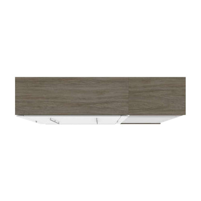 Bestar - Orion Full Murphy Bed with Shelving Unit (89W) in White & Walnut Grey - 116892-000017 veiw 5