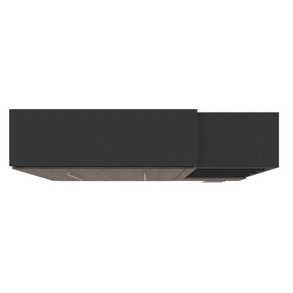 Bestar - Orion Queen Murphy Bed and Shelving Unit with Drawers (95W) in Bark Gray & Graphite - 116883-000047 veiw 5