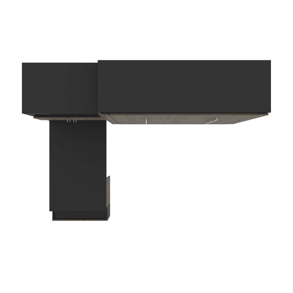 Bestar - Orion Queen Murphy Bed and Shelving Unit with Fold-Out Desk (95W) in Bark Gray & Graphite - 116875-000047 veiw 6
