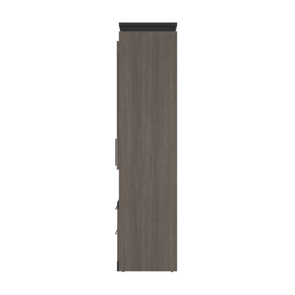 Bestar - Orion Queen Murphy Bed and Storage Cabinet with Pull-Out Shelf (95W) in Bark Gray & Graphite - 116888-000047 veiw 3