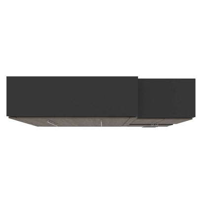 Bestar - Orion Queen Murphy Bed and Storage Cabinet with Pull-Out Shelf (95W) in Bark Gray & Graphite - 116888-000047 veiw 5