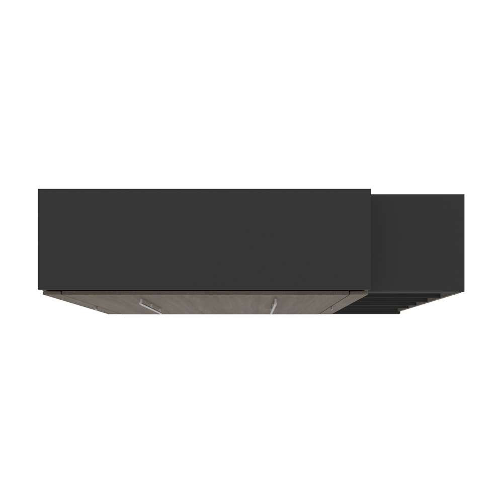 Bestar - Orion Queen Murphy Bed with Narrow Shelving Unit (85W) in Bark Gray & Graphite - 116880-000047 veiw 5