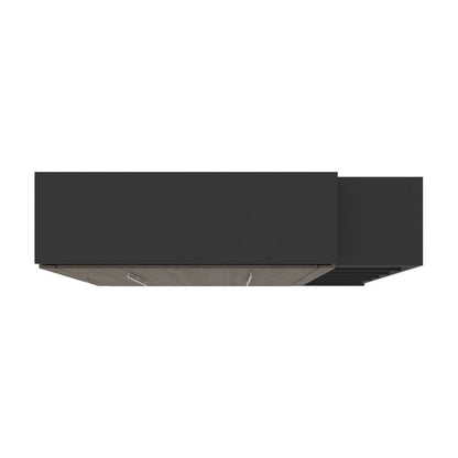 Bestar - Orion Queen Murphy Bed with Narrow Shelving Unit (85W) in Bark Gray & Graphite - 116880-000047 veiw 5