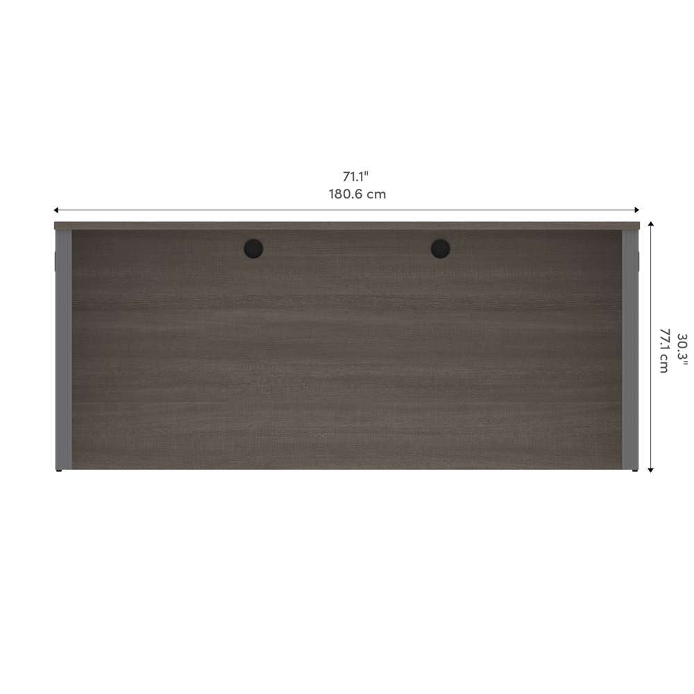 Bestar - Prestige + 72W Desk Shell in Bark Grey & Slate - 99400-000047 veiw 10