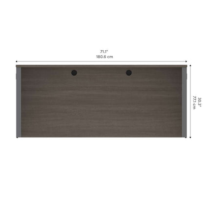 Bestar - Prestige + 72W Desk Shell in Bark Grey & Slate - 99400-000047 veiw 10