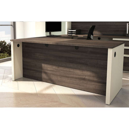 Bestar - Prestige + 72W Desk Shell in White Chocolate & Antigua - 99400-1152 veiw 4