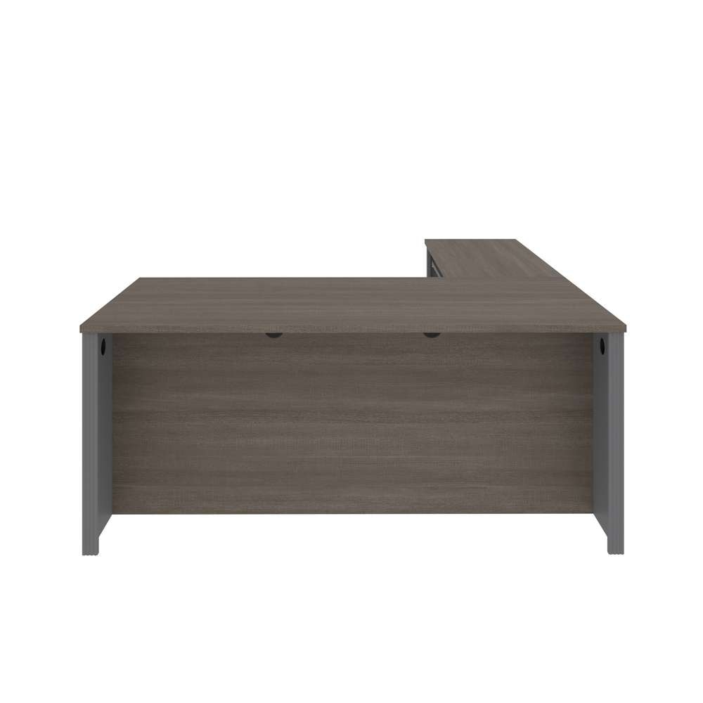 Bestar - Prestige + 72W L-Shaped Desk with Pedestal in Bark Grey & Slate - 99860-000047 veiw 5
