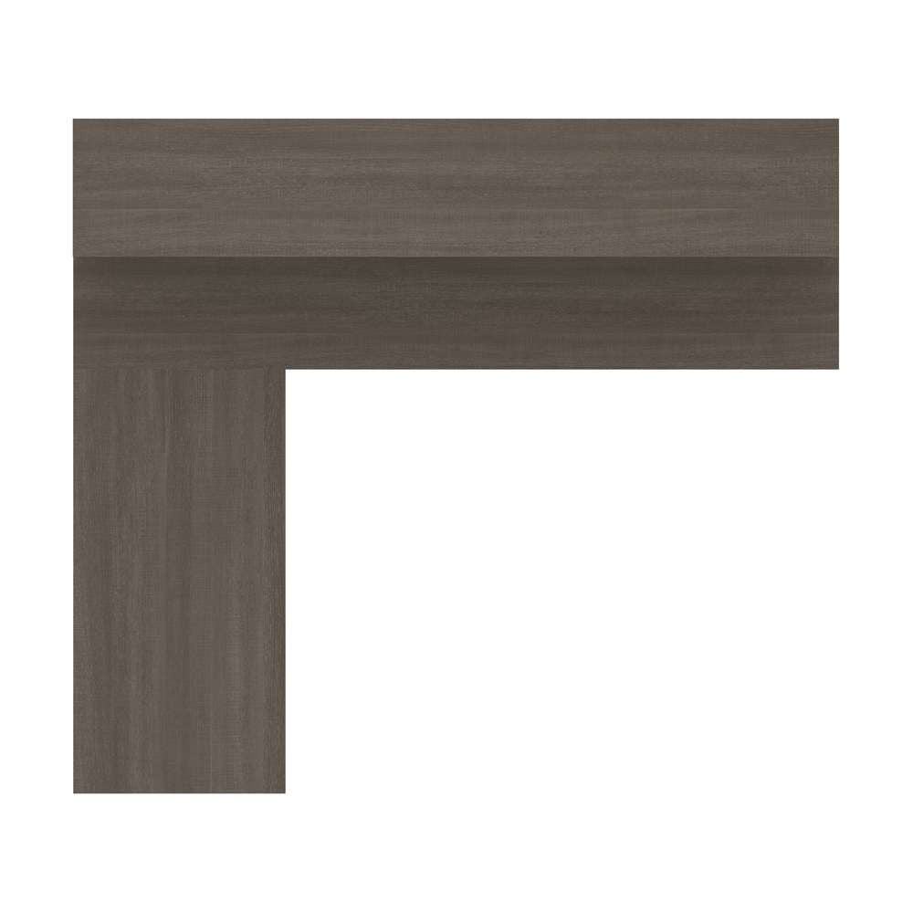 Bestar - Prestige + 72W Modern L-Shaped Office Desk with Two Pedestals and Hutch in Bark Grey & Slate - 99852-000047 veiw 6