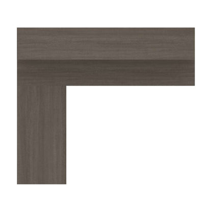 Bestar - Prestige + 72W Modern L-Shaped Office Desk with Two Pedestals and Hutch in Bark Grey & Slate - 99852-000047 veiw 6