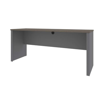 Bestar - Prestige + 72W Narrow Desk Shell in Bark Grey & Slate - 99612-000047 veiw 1