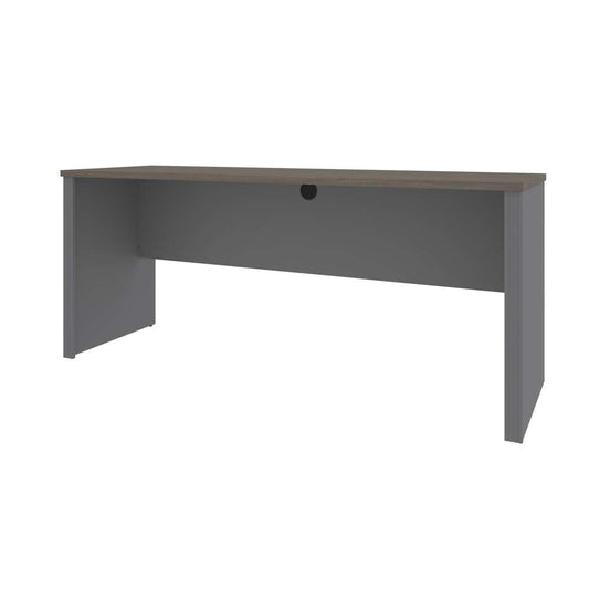 Bestar - Prestige + 72W Narrow Desk Shell in Bark Grey & Slate - 99612-000047 veiw 1