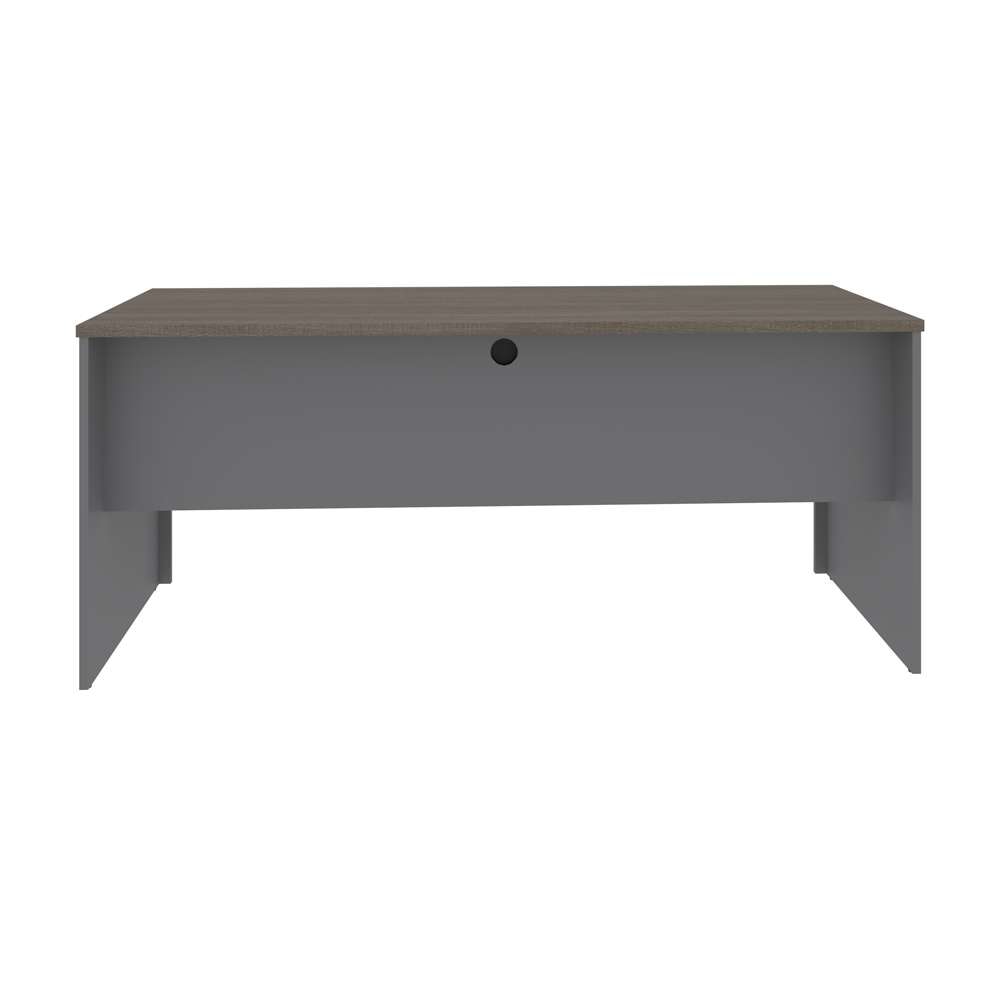Bestar - Prestige + 72W Narrow Desk Shell in Bark Grey & Slate - 99612-000047 veiw 3