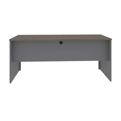 Bestar - Prestige + 72W Narrow Desk Shell in Bark Grey & Slate - 99612-000047 veiw 3