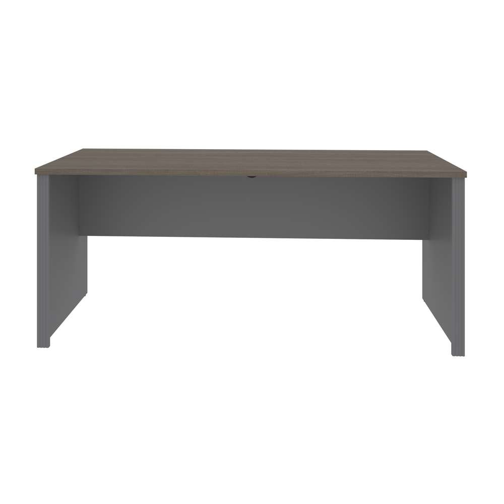 Bestar - Prestige + 72W Narrow Desk Shell in Bark Grey & Slate - 99612-000047 veiw 5