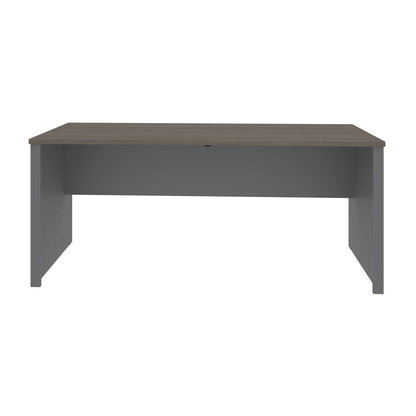 Bestar - Prestige + 72W Narrow Desk Shell in Bark Grey & Slate - 99612-000047 veiw 5