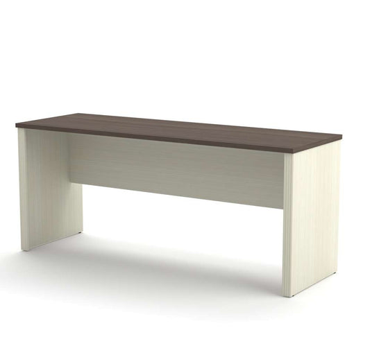 Bestar - Prestige + 72W Narrow Desk Shell in White Chocolate & Antigua - 99612-1152 veiw 1