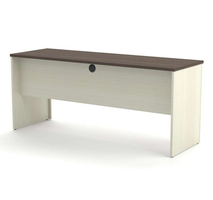 Bestar - Prestige + 72W Narrow Desk Shell in White Chocolate & Antigua - 99612-1152 veiw 2