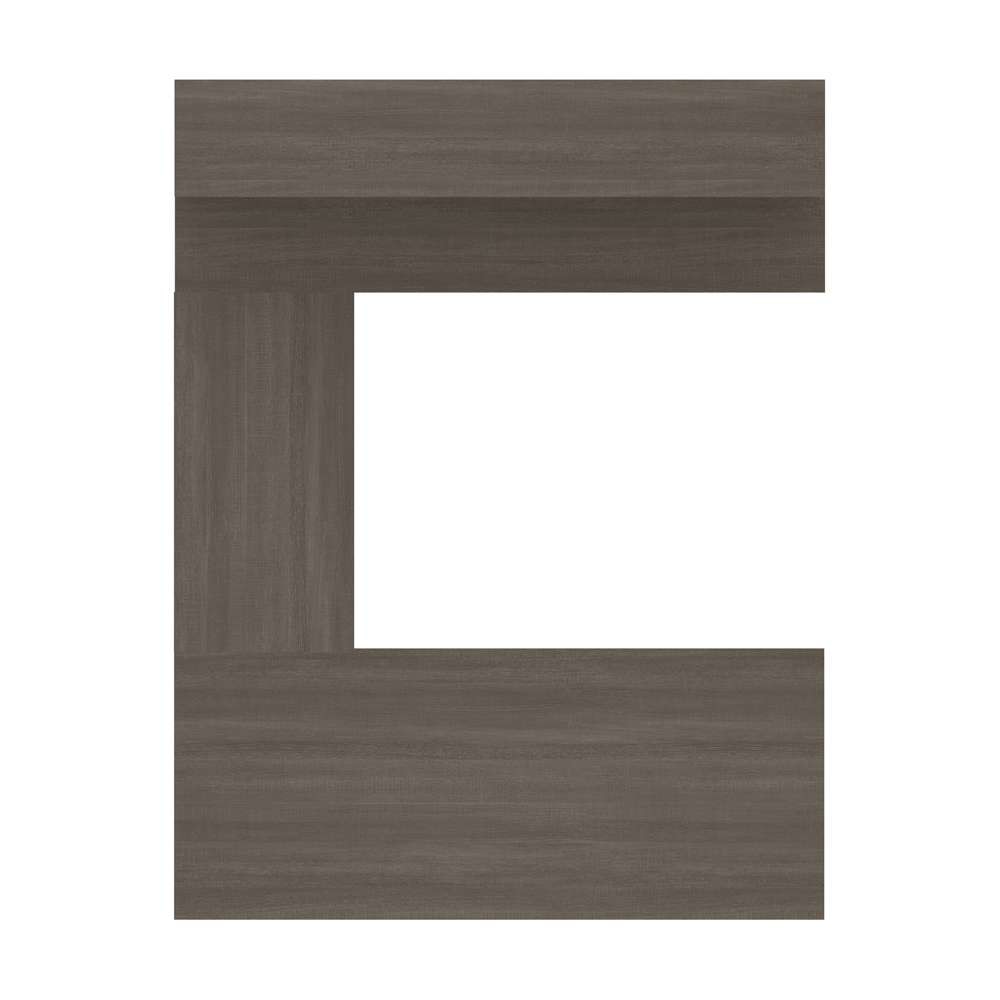 Bestar - Prestige + 72W U-Shaped Executive Desk with 2 Pedestals and Hutch in Bark Grey & Slate - 99853-000047 veiw 6