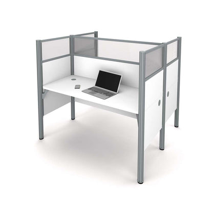 Bestar - Pro-Biz 63W Office Cubicles with High Privacy Panels in White - 100870D-17 veiw 2