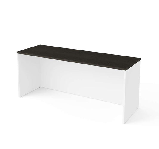Bestar - Pro-Concept Plus 72W Narrow Desk Shell in White & Deep Grey - 110611-1117 veiw 1