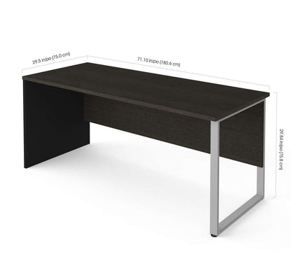 Bestar - Pro-Concept Plus 72W Table Desk with Rectangular Metal Leg in Deep Grey & Black - 110402-1132 view 2