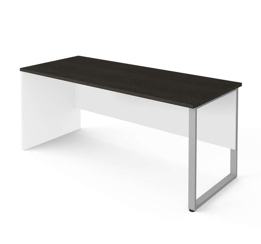 Bestar - Pro-Concept Plus 72W Table Desk with Rectangular Metal Leg in White & Deep Grey - 110402-1117 veiw 1