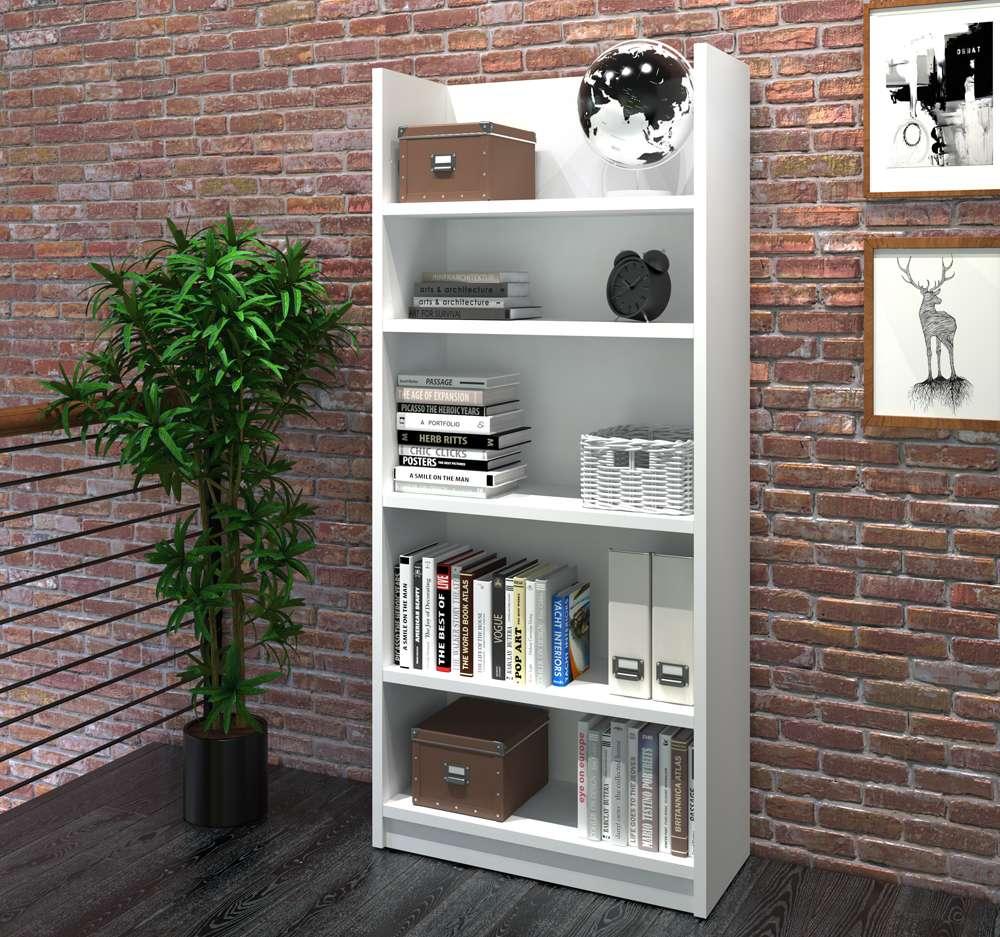 Bestar - Pro-Linea 30W Standard Bookcase in White - 120700-1117 veiw 2