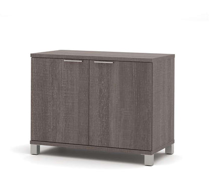 Bestar - Pro-Linea 36W Low Storage Cabinet in Bark Grey - 120879-47 veiw 1