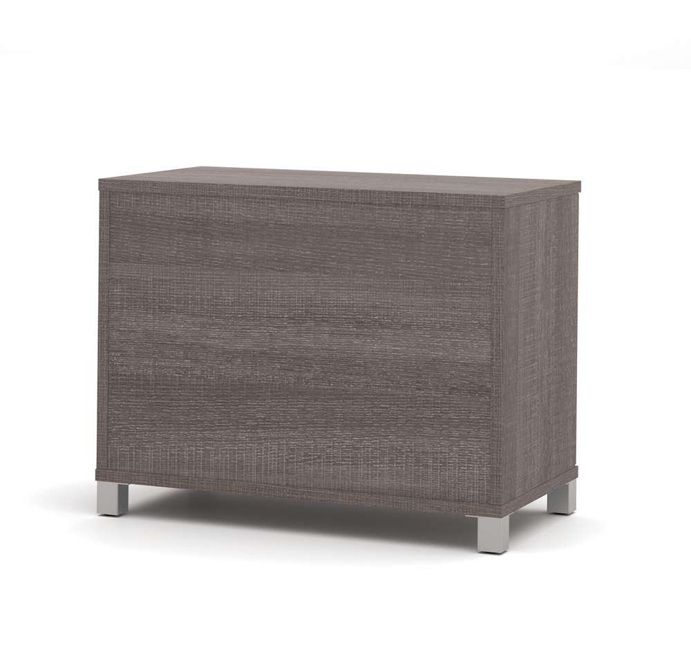 Bestar - Pro-Linea 36W Low Storage Cabinet in Bark Grey - 120879-47 veiw 2