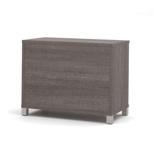 Bestar - Pro-Linea 36W Low Storage Cabinet in Bark Grey - 120879-47 veiw 2