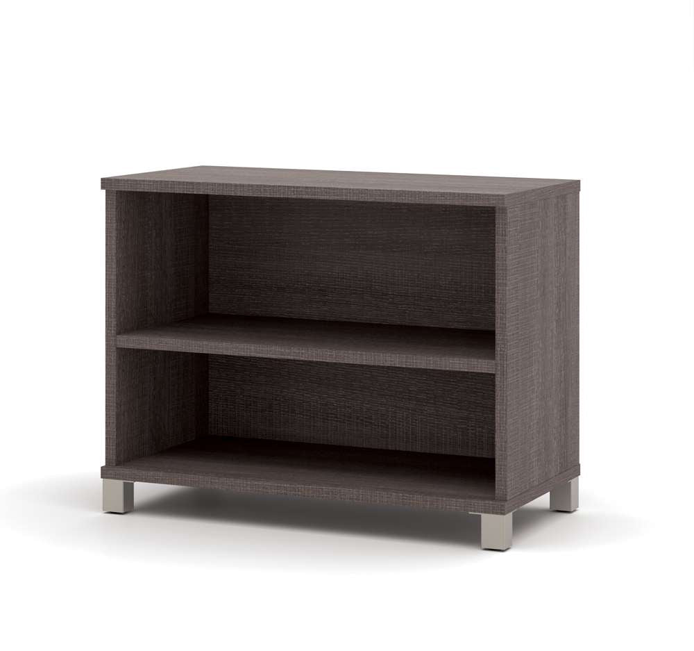 Bestar - Pro-Linea 36W Small Shelving Unit in Bark Grey - 120160-1147 veiw 1