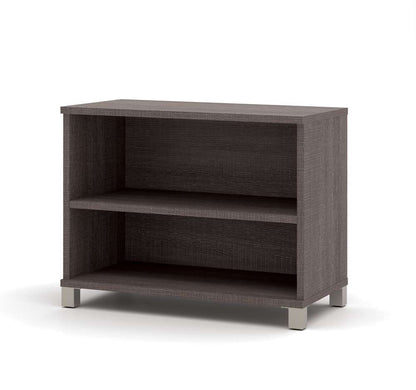 Bestar - Pro-Linea 36W Small Shelving Unit in Bark Grey - 120160-1147 veiw 1