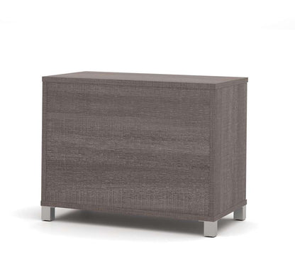 Bestar - Pro-Linea 36W Small Shelving Unit in Bark Grey - 120160-1147 veiw 2