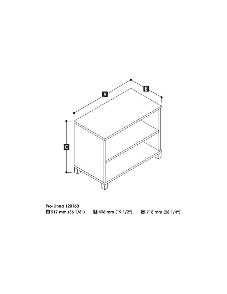 Bestar - Pro-Linea 36W Small Shelving Unit in White - 120160-1117 veiw 3