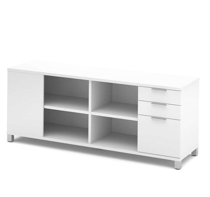 Bestar - Pro-Linea 72W Credenza with 3 Drawers in White - 120611-1117 veiw 1