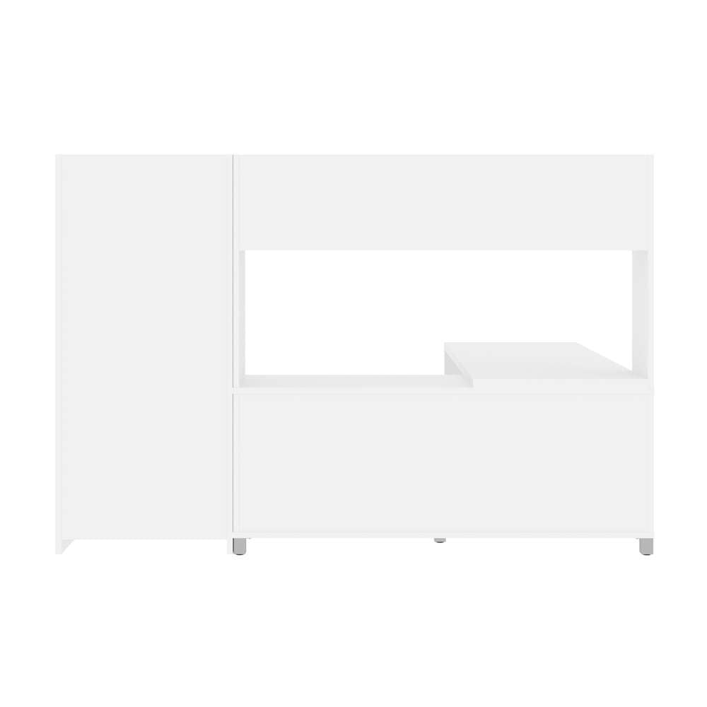 Bestar - Pro-Linea 72W L-Shaped Desk with Hutch and Bookcase in White - 120896-17 veiw 5