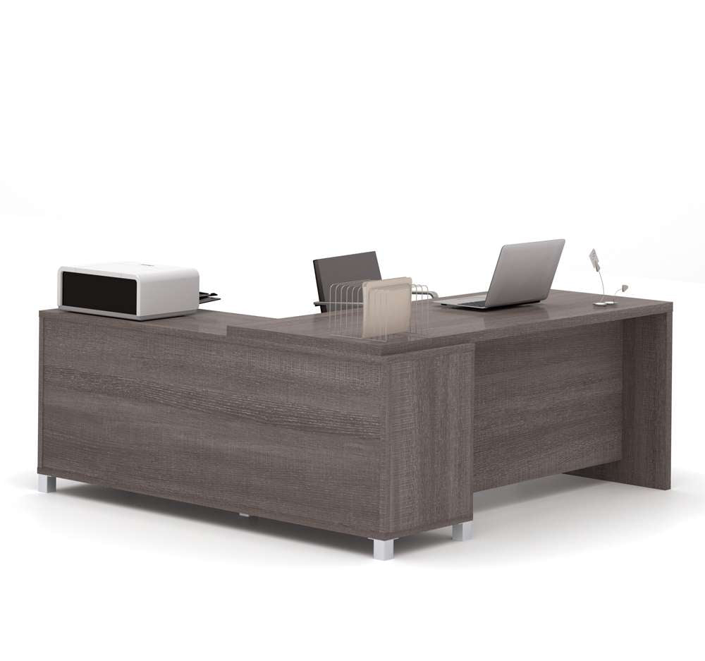 Bestar - Pro-Linea 72W L-Shaped Office Desk in Bark Grey - 120863-47 veiw 2