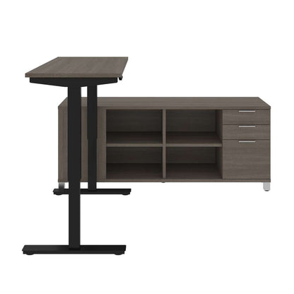 Bestar - Pro-Linea 72W L-Shaped Standing Desk in Bark Grey - 120857-47 veiw 3