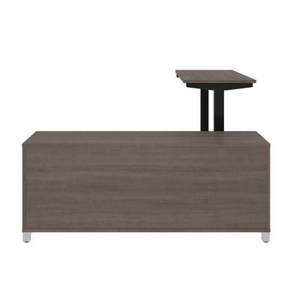 Bestar - Pro-Linea 72W L-Shaped Standing Desk in Bark Grey - 120857-47 veiw 5