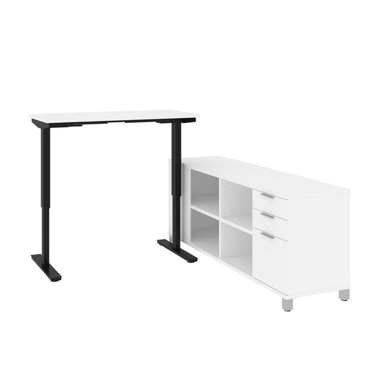 Bestar - Pro-Linea 72W L-Shaped Standing Desk in White - 120857-17 veiw 1