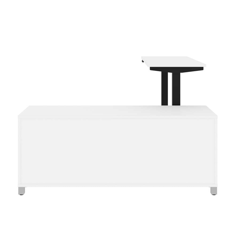 Bestar - Pro-Linea 72W L-Shaped Standing Desk in White - 120857-17 veiw 5