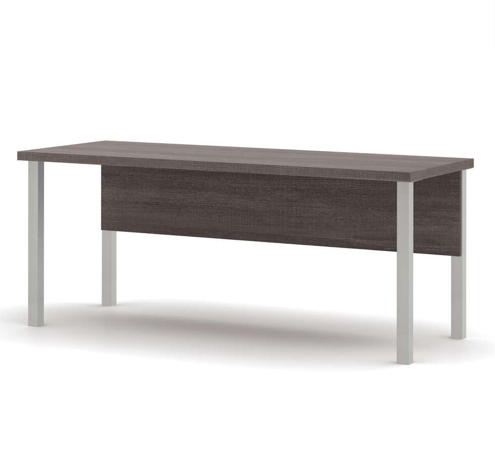 Bestar - Pro-Linea 72W Table Desk with Square Metal Legs in Bark Grey - 120401-47 veiw 1
