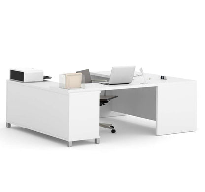 Bestar - Pro-Linea 72W U-Shaped Executive Desk in White - 120861-17 veiw 3