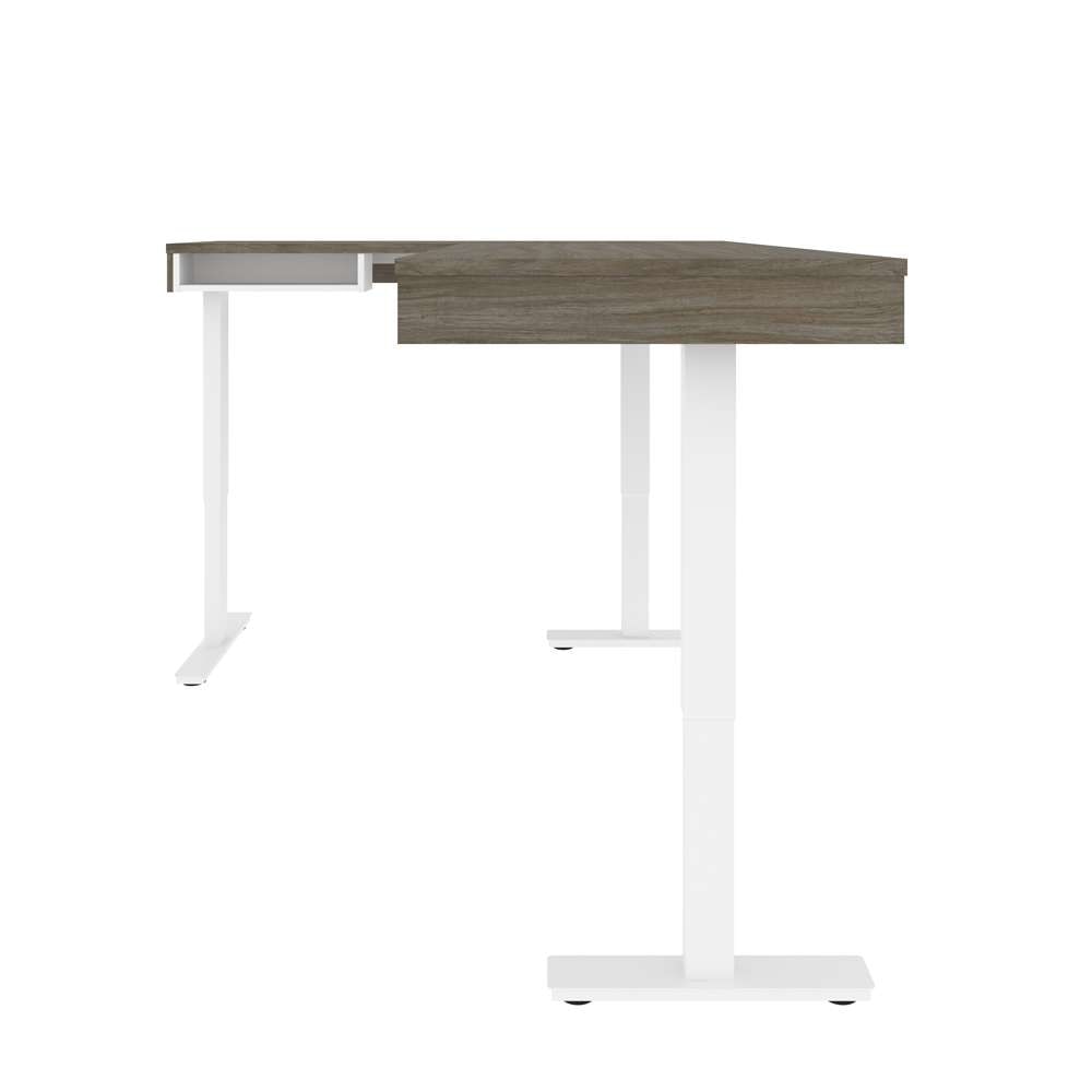 Bestar - Pro-Vega 72W L-Shaped Standing Desk in Walnut Grey & White - 130420-000035 veiw 5
