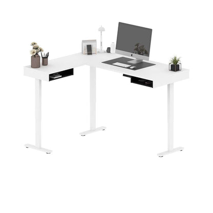 Bestar - Pro-Vega 72W L-Shaped Standing Desk in White & Black - 130420-000017 veiw 2