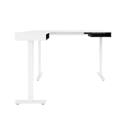Bestar - Pro-Vega 72W L-Shaped Standing Desk in White & Black - 130420-000017 veiw 4
