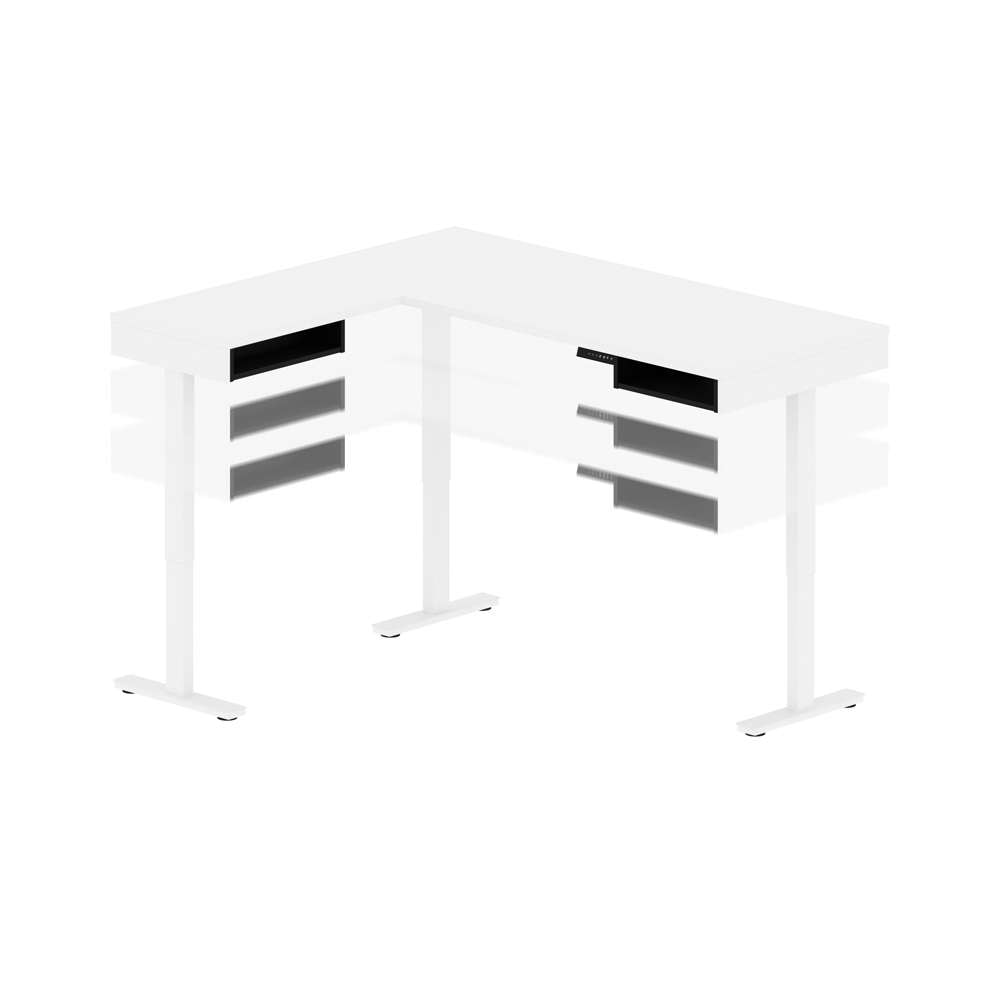 Bestar - Pro-Vega 72W L-Shaped Standing Desk in White & Black - 130420-000017 veiw 9