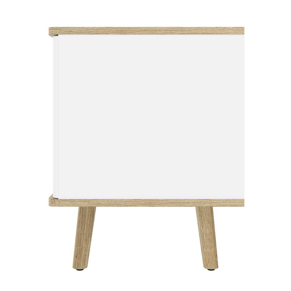 Bestar - Procyon 56W Tv Stand For 55 Inch Tv in Modern Oak &Amp; Uv White - 121200-000125 veiw 3